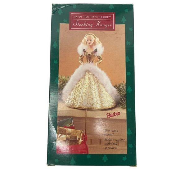 Barbie Christmas Stocking Hanger 1995 VIntage Hallmark Mattel - Picture 7 of 7